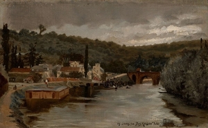 Josef Theodor HANSEN Randers, 1848 - 1912 Vue de la Seine en bas de Meudon