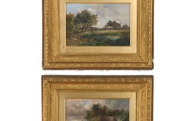 Joseph Thors (British, 1835-1920) Wooded Landscapes with Fi...