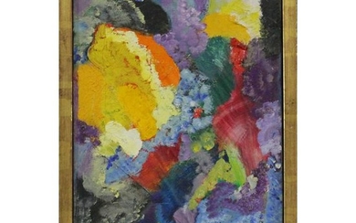 Joy 1979, Oil/c Abstract Springtime Garden of Eden