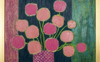 Kayo Lennar Flower Still Life Acrylic on Canvas