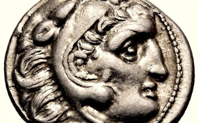 Kings of Macedonia. Alexander III (336-323 BC). AR Drachm,struck under Lysimachos, Kolophon, circa 301-297 BC