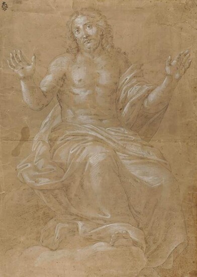 LARGE OLD MASTER STYLE DRAWING OF CHRIST