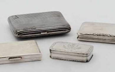 LOT COMPRISING 4 TOBACCO TINS AND CIGARETTE BOXES