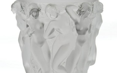 Lalique Frosted and Molded Glass Vase