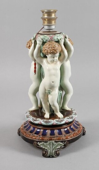 Lamp base with putti