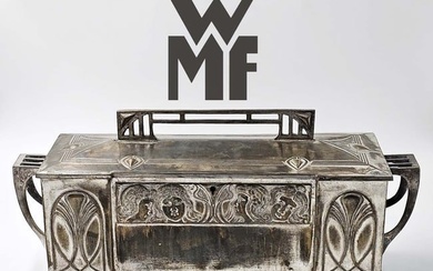Large German WMF Silver Plate Box Art Nouveau Deco Jugendstil