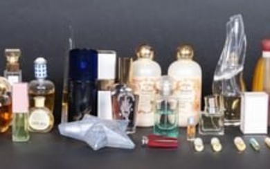 Large Perfume Bottle Collection Grouping Lot Chanel Givenchy Lalique Burberry etc