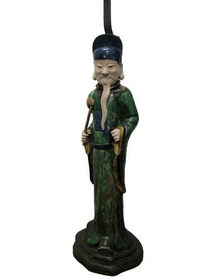 Large Porcelain Figure of a Scholar,Ming Dyn