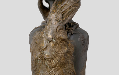 Large vase with peacocks, 1860-1880
