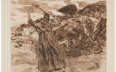 "Losbruch (Outbreak)," from "Bauernkrieg (Peasants' War)," 1902