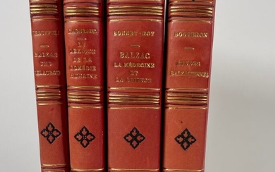 Lot de 4 études sur Balzac, bien reliées : Georges Hirschfell, Balzac und Delacroix, der...