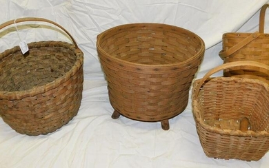 Lot of Baskets,( 2 Split Oak & 2 Longaberger)