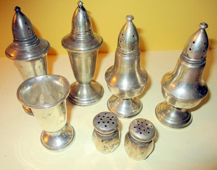 Lot of Sterling Salt and Pepper Shakers