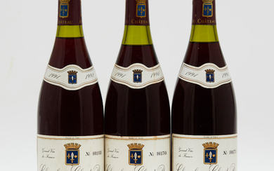 Lot of wine/red wine, three bottles of André Ziltener, Chambertin Clos de Bèze, Grand Cru, Bourgogne, 1991, France (3).