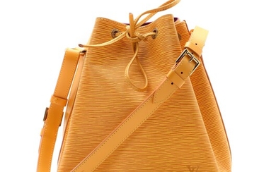 SOLD. Louis Vuitton: A "Noe" bag made of yellow epi leather with gold toned hardware,...
