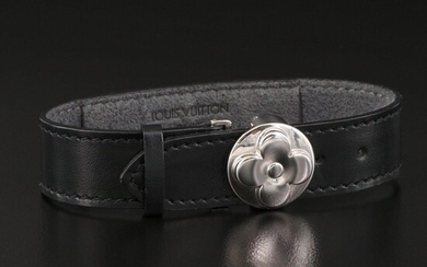 Louis Vuitton Leather "Wish" Monogram Bracelet