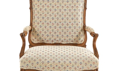 Louis XV Style Carved Beechwood Fauteuil