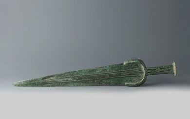 Luristan Bronze Big Sword. Very solid. 8th century BC. 52 cm L.