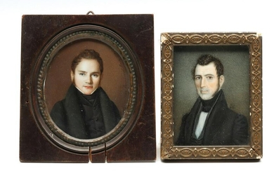 MINIATURE PORTRAITS OF A GENTLEMEN 1834 AND 1835
