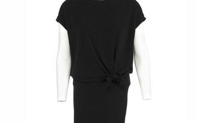 NOT SOLD. Malene Birger: A black dress/skirt with short sleeves, rounded neck line and open at the middle. Size XXS. – Bruun Rasmussen Auctioneers of Fine Art
