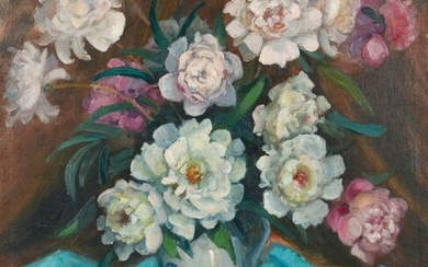 Maria van Schijndel (1914) - Stilleven met bloementakken (Keulse pot)