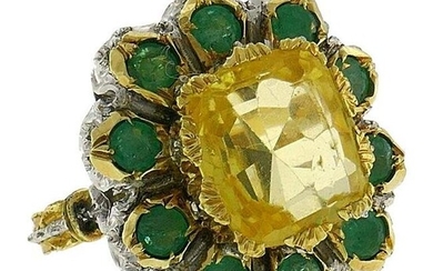 Mario Buccellati Yellow Sapphire 18k Gold Ring