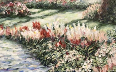 Matthew Albert Miles Signed Floral Landscape