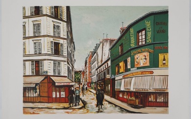 Maurice Utrillo (1883-1955) - Rue Seveste à Montmartre