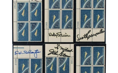 Mercury Astronauts (6) Signed Stamps