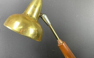 Mid Century Modernist Brass Lamp Wall Light