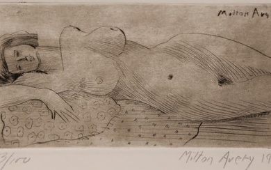 Milton Avery ''Reclining Nude'' 1941 Drypoint Etching