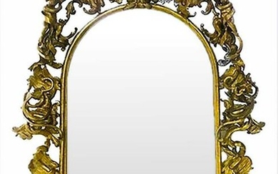 Mirror, nineteenth century, with gilded wooden frame