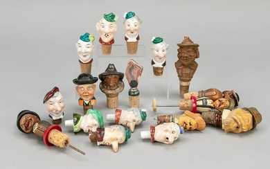 Mixed lot of figural stoppers (ca