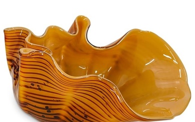Murano Glass Kerchief Lipped Bowl