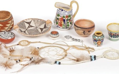 NATIVE AMERICAN POTTERY AND OTHER ITEMS