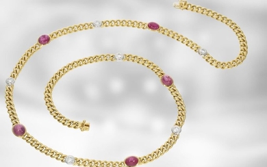 Necklace: attractive armoured necklace with diamonds and ruby...