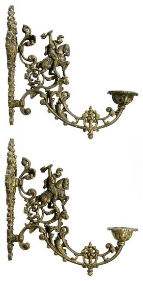 Neoclassical Style Bronze Wall Sconces
