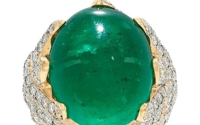 Nini Colombian Emerald, Diamond, Gold Ring Stones