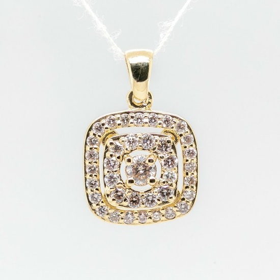 No Reserve Price - 0.40 tcw - 14 kt. Yellow gold - Pendant Diamond