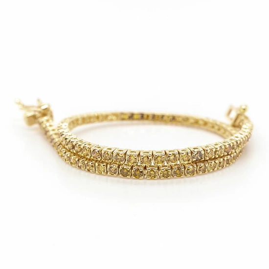 No Reserve Price - 1.81 tcw - 14 kt. Yellow gold - Bracelet Diamond
