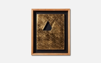 Nobuo Sekine (Japanese, 1942-2019) 'G6-323 Two Pyramids' 'Phase Conception' painting, 1996