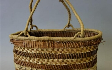 Northwest Coast Makah Pictorial Woven Basket