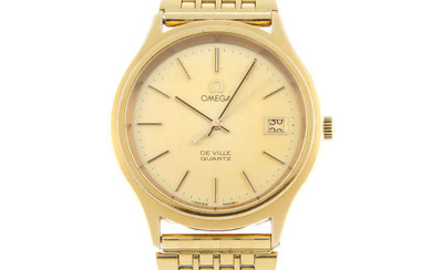 OMEGA - a gold plated De Ville bracelet watch, 35mm.
