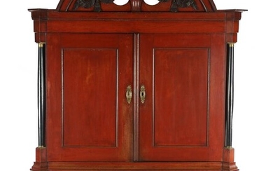 (-), Oak Drenthe cabinet with stitching in hood...