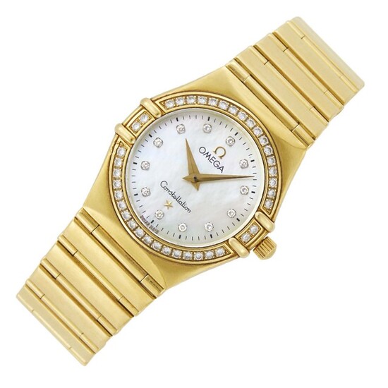 Omega Gold, Mother-of-Pearl and Diamond 'Constellation' Wristwatch