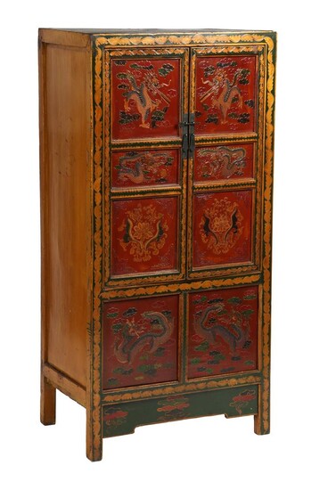 (-), Oriental bridal cabinet with polychrome decoration, 159...