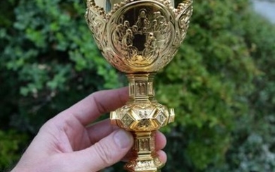 Ornate Traditional Gothic Chalice + + Cup Sterling