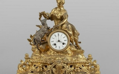 Orologio Luigi Filippo in metallo dorato