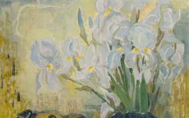 Otto Dix 1891 Untermhaus bei Gera – Singen 1969 White iris with a cloth
