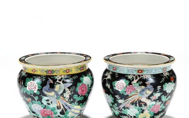 Pair of Japanese Porcelain Jardinieres